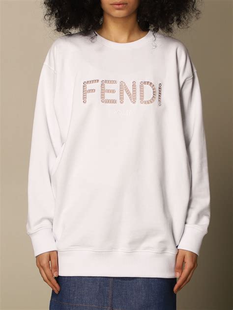 fendi sweatshirt white|Fendi sweatshirt for women.